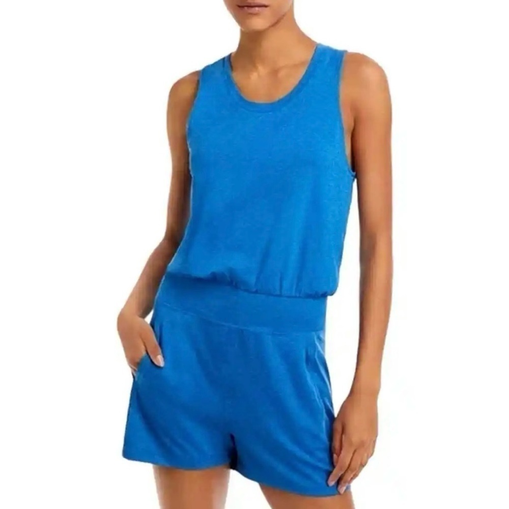 Sweaty Betty Gary Activewear Romper Size‎ Large Oxford Blue